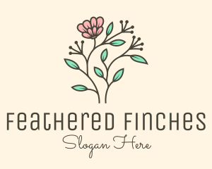 Feminine Flower Plant logo design