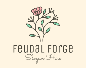 Feminine Flower Plant logo design