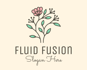 Feminine Flower Plant logo design