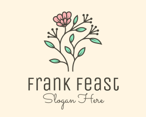 Feminine Flower Plant logo design