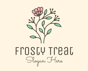 Feminine Flower Plant logo design