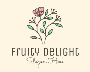 Feminine Flower Plant logo design