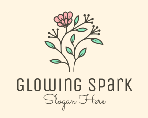 Feminine Flower Plant logo design