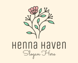 Feminine Flower Plant logo design