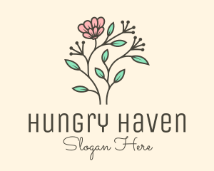 Feminine Flower Plant logo design