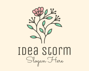 Feminine Flower Plant logo design