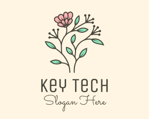 Feminine Flower Plant logo design