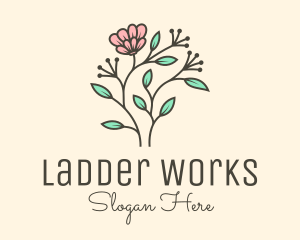 Feminine Flower Plant logo design