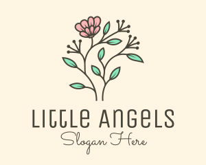 Feminine Flower Plant logo design