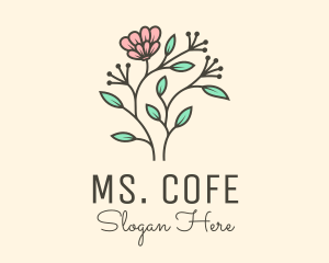 Feminine Flower Plant logo design