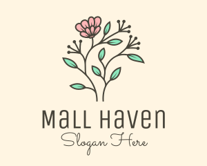 Feminine Flower Plant logo design