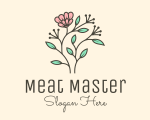 Feminine Flower Plant logo design