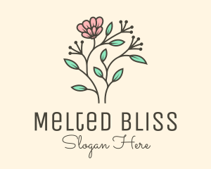 Feminine Flower Plant logo design