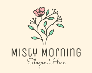 Feminine Flower Plant logo design