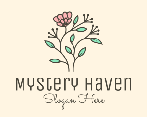 Feminine Flower Plant logo design