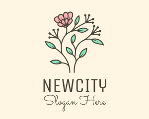 Feminine Flower Plant logo design