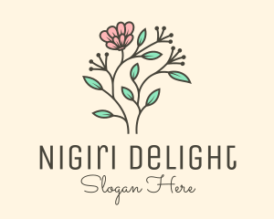 Feminine Flower Plant logo design