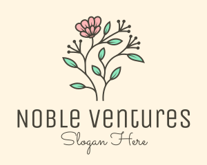 Feminine Flower Plant logo design