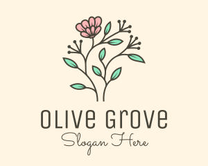 Feminine Flower Plant logo design