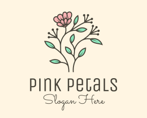 Feminine Flower Plant logo design