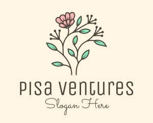 Feminine Flower Plant logo design