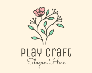 Feminine Flower Plant logo design