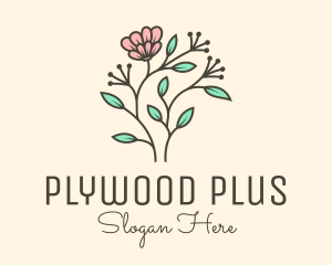 Feminine Flower Plant logo design