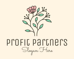 Feminine Flower Plant logo design