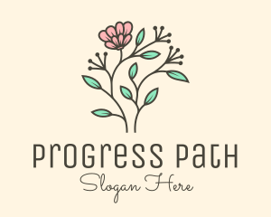 Feminine Flower Plant logo design