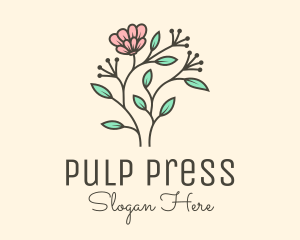 Feminine Flower Plant logo design