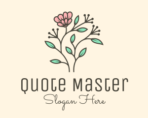 Feminine Flower Plant logo design