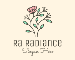 Feminine Flower Plant logo design