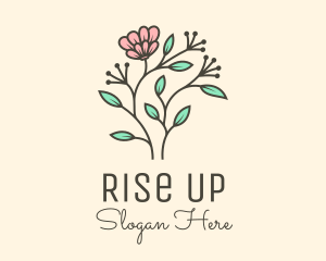 Feminine Flower Plant logo design