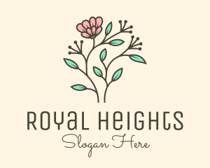 Feminine Flower Plant logo design