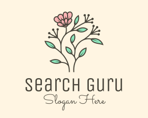 Feminine Flower Plant logo design