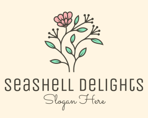 Feminine Flower Plant logo design