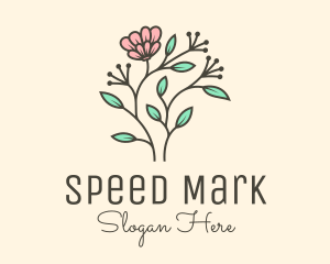 Feminine Flower Plant logo design