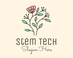 Stem - Feminine Flower Plant logo design