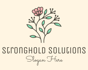 Feminine Flower Plant logo design