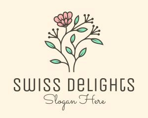 Feminine Flower Plant logo design