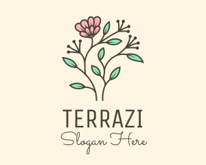 Feminine Flower Plant logo design