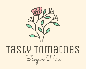 Feminine Flower Plant logo design