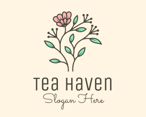 Feminine Flower Plant logo design