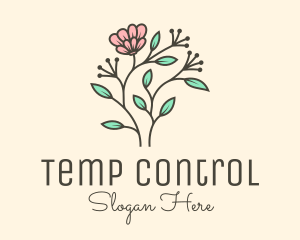 Feminine Flower Plant logo design