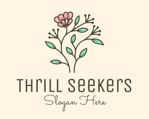 Feminine Flower Plant logo design