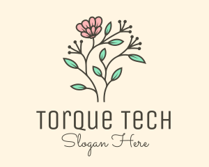 Feminine Flower Plant logo design