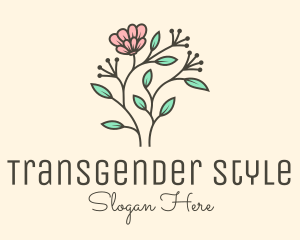 Feminine Flower Plant logo design