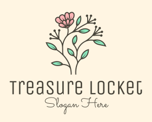 Feminine Flower Plant logo design