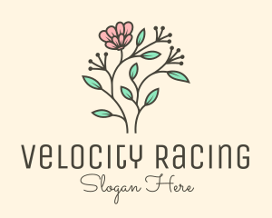 Feminine Flower Plant logo design