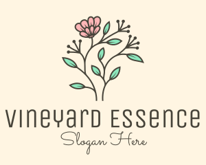 Feminine Flower Plant logo design